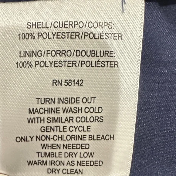 Maggy London Navy Blue V-Neck Floral Ruffles Coquette Girl Midi Dress Size 10 - Picture 15 of 15